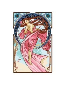 Kanwa z nadrukiem GRAFIKO - 32,5x50 cm - 6801