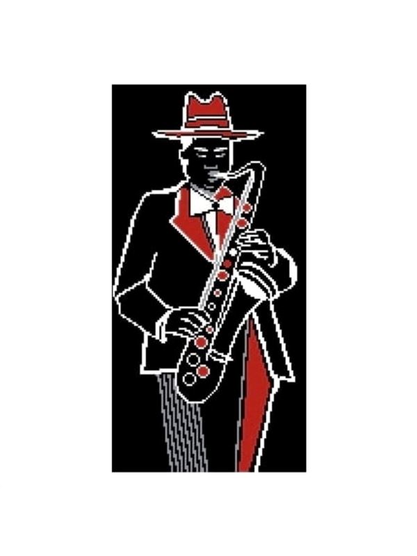 Kanwa z nadrukiem GRAFIKO - 25x50 cm - 6598-2