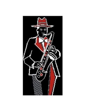 Kanwa z nadrukiem GRAFIKO - 25x50 cm - 6598-2