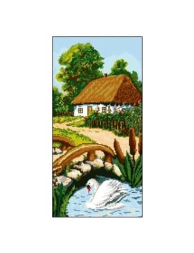 Kanwa z nadrukiem GRAFIKO - 25x50 cm - 6506