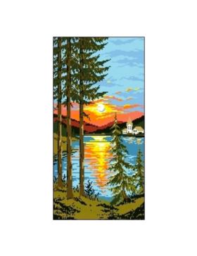 Kanwa z nadrukiem GRAFIKO - 25x50 cm - 6503