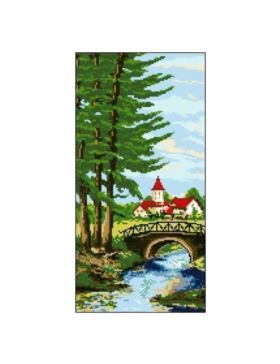 Kanwa z nadrukiem GRAFIKO - 25x50 cm - 6502