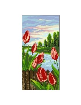 Kanwa z nadrukiem GRAFIKO - 25x50 cm - 6501