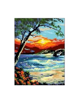 Kanwa z nadrukiem GRAFIKO - 30x40 cm - 3023