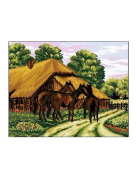 Kanwa z nadrukiem GRAFIKO - 40x50 cm - 6009