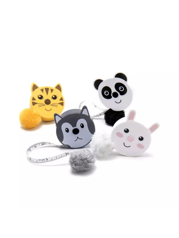 Centymetr krawiecki automatycznie zwijany - zoo - 0,8/150 cm - +253.MET.ZOO.4