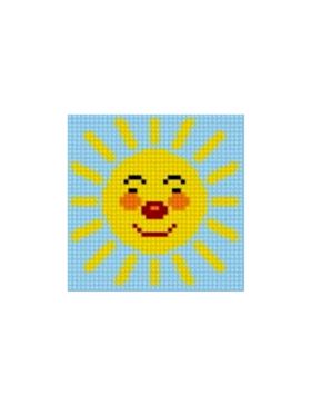 Zestaw kanwy z włóczką GRAFIKO - Haftuj razem z mamą! - 10x10 cm - 10-119
