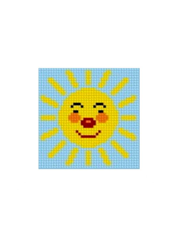 Zestaw kanwy z włóczką GRAFIKO - Haftuj razem z mamą! - 10x10 cm - 10-119