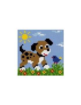 Zestaw kanwy z włóczką GRAFIKO - Haftuj razem z mamą! - 10x10 cm - 10-147