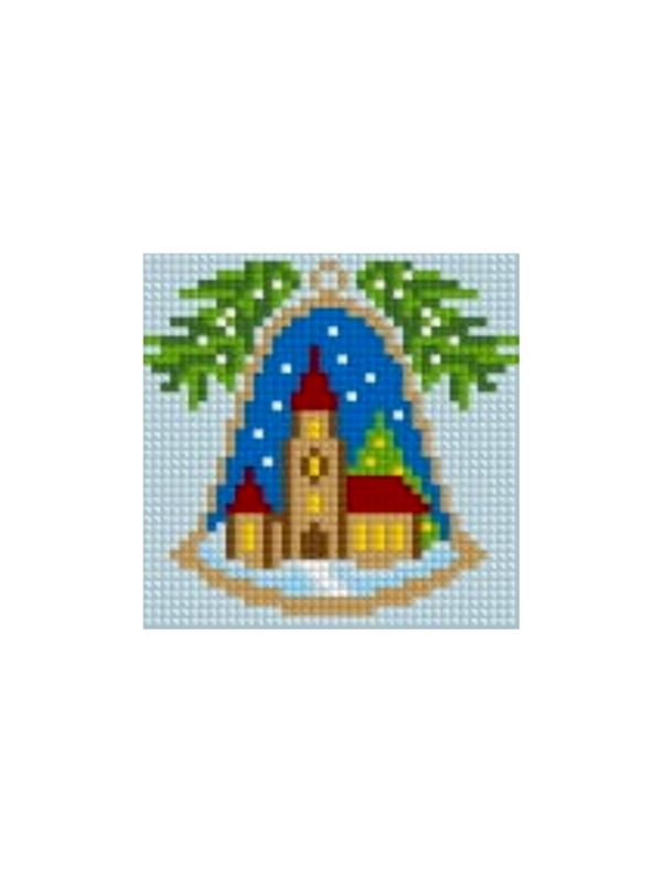 Zestaw kanwy z włóczką GRAFIKO - Haftuj razem z mamą! - 10x10 cm - 10-129