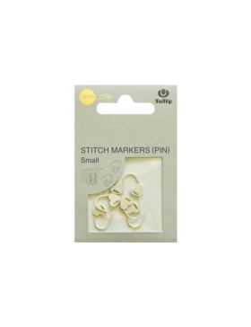 Znaczniki oczek TULIP - agrafki serduszka - rozm.S (biały) - AC-084E - 7szt./opak.