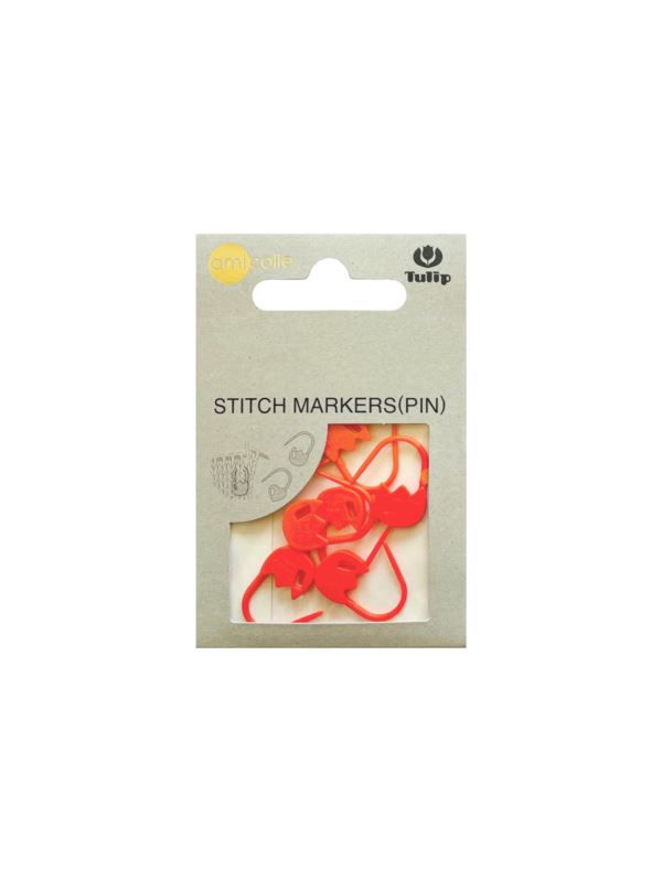 Znaczniki oczek TULIP - agrafki tulipanki - rozm.M (pomarańczowy) - AC-028E - 7szt./opak.