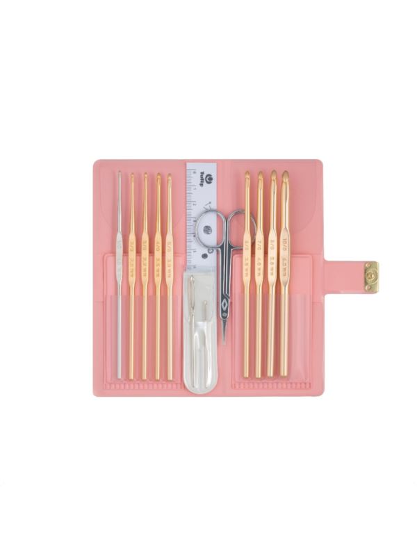 Zestaw szydełek stalowych z akcesoriami TULIP - Classic - 1,80-6,00 mm - TCK-002E