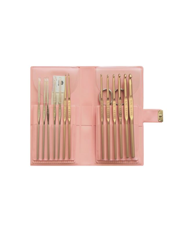 Zestaw szydełek stalowych z akcesoriami TULIP - Classic - 0,90-6,00 mm - TCK-004E