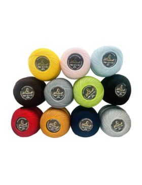 Kordonek/zestaw kolorowy LIMOL - Mercerizado - 100% bawełna - gr.12 - 11szt.x 667mb - 1,1kg/opak.