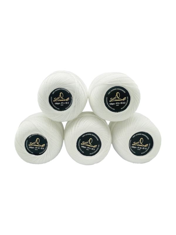 Kordonek LIMOL - Mercerizado - 100% bawełna - gr.20,12,8,6,4 x 0,5kg/opak.