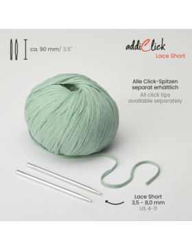 Druty metalowe do wymiennych żyłek ADDI - addiClick Lace Short - 8,5 cm - 756-7