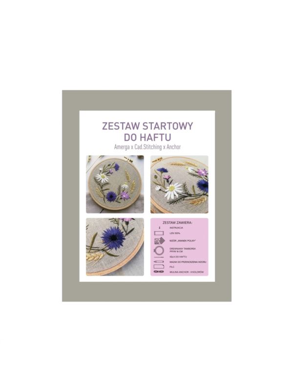 Zestaw startowy do haftu - WIANEK POLNY
