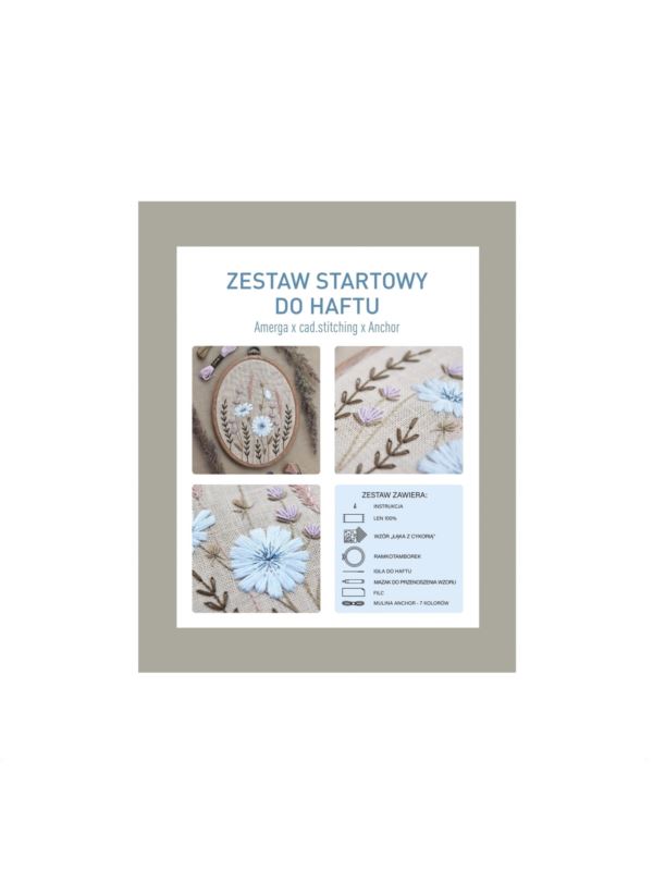Zestaw startowy do haftu - ŁĄKA Z CYKORIĄ