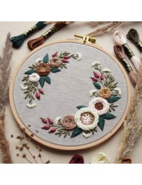 Zestaw startowy do haftu - RÓŻANA KOMPOZYCJA