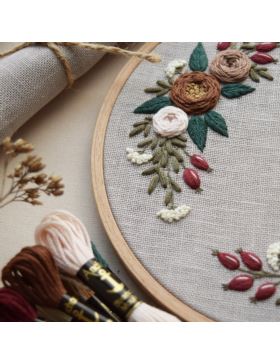 Zestaw startowy do haftu - RÓŻANA KOMPOZYCJA