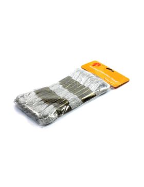 Mulina metalizowana - srebrna - 8szt.x8mb/opak.