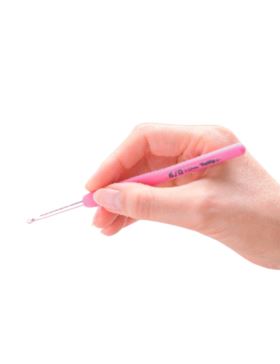 Zestaw szydełek aluminiowych z ergonomiczną rączką z akcesoriami TULIP - Etimo Rose - 2,00-6,00 mm - TER-001E