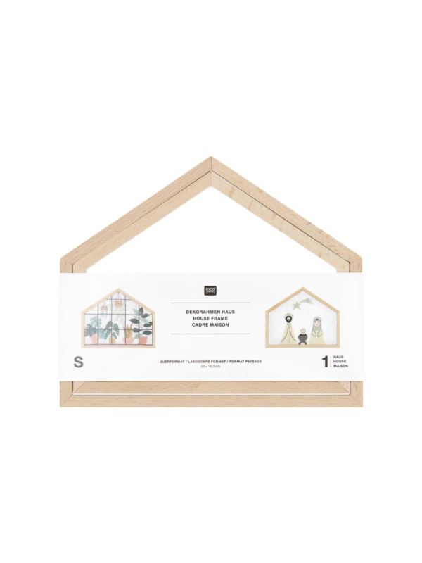 Ramka drewniana domek RICO DESIGN - 20x16,5 cm - 100179