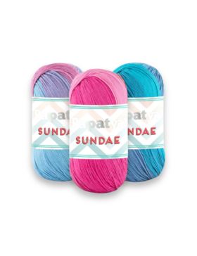 Włóczka/zestaw - Papatya - Sundae - 16 kol. x 1 motek (100g) - 1,6kg/opak.