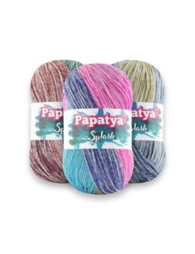 Włóczka/zestaw - Papatya - Splash - 8 kol. x 1 motek (100g) - 0,8kg/opak.