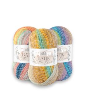 Włóczka/zestaw - Papatya - Batik Cotton Blend - 12 kol. x 1 motek (100g) - 1,2kg/opak.