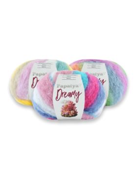 Włóczka/zestaw - Papatya - Dreamy - 10 kol. x 1 motek (100g) - 1kg/opak.