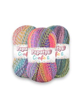 Włóczka - Papatya - Confetti - 0,5kg/opak.