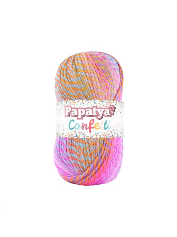 Włóczka - Papatya - Confetti - 0,5kg/opak.