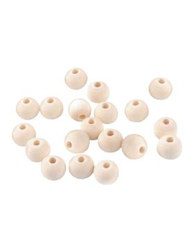 Koraliki drewniane naturalne - 10 mm - 340219 - 20g/opak.