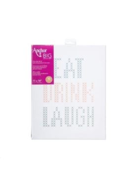 Zestaw startowy do haftu ANCHOR XXL - Eat Drink Laugh - ALBE002-EATDR