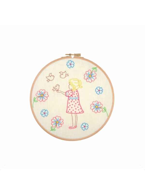 Zestaw startowy do haftu ANCHOR - Dziewczynka i ptaszki - AHP202
