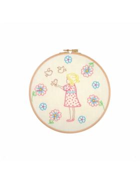 Zestaw startowy do haftu ANCHOR - Dziewczynka i ptaszki - AHP202
