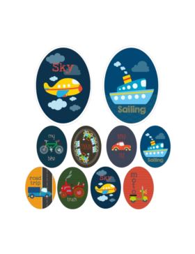 Łaty termoprzylepne drukowane LECCO - 7,5x10,5 cm - Transport - 08519 - 32szt./opak.