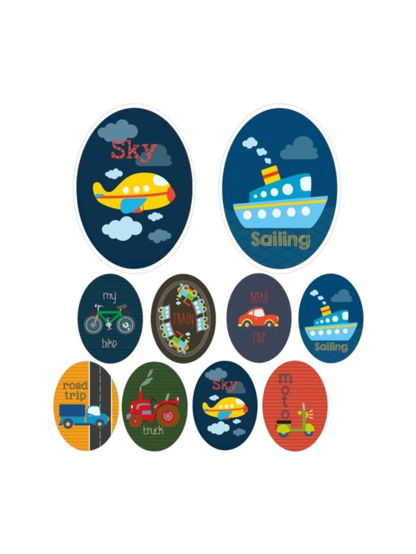 Łaty termoprzylepne drukowane LECCO - 7,5x10,5 cm - Transport - 08519 - 32szt./opak.