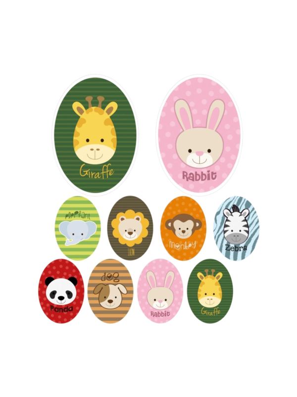 Łaty termoprzylepne drukowane LECCO - 7,5x10,5 cm - Animals - 08517 - 32szt./opak.