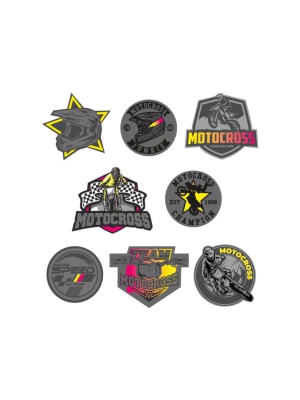 Aplikacje termoprzylepne drukowane LECCO - Motocross - 06532 - 40szt./opak.
