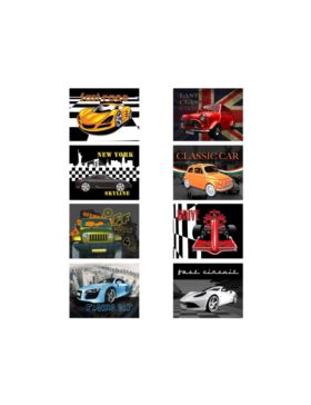 Aplikacje termoprzylepne drukowane LECCO - Moto - 06441 - 40szt./opak.