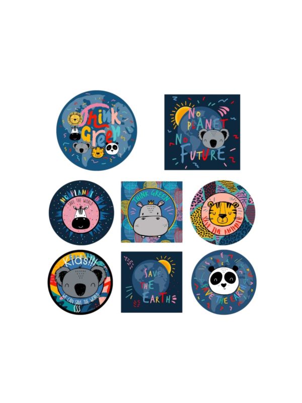 Aplikacje termoprzylepne drukowane LECCO - Thing Green - 06506 - 40szt./opak.