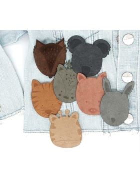 Aplikacje termoprzylepne grawerowane LECCO - Animals Medium - 00516 - 24szt./opak.