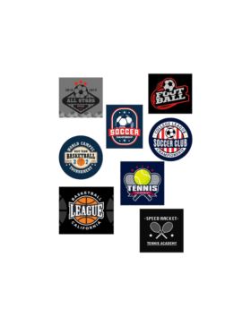 Aplikacje termoprzylepne drukowane LECCO - Sport - 06468 - 40szt./opak.