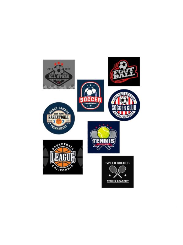 Aplikacje termoprzylepne drukowane LECCO - Sport - 06468 - 40szt./opak.