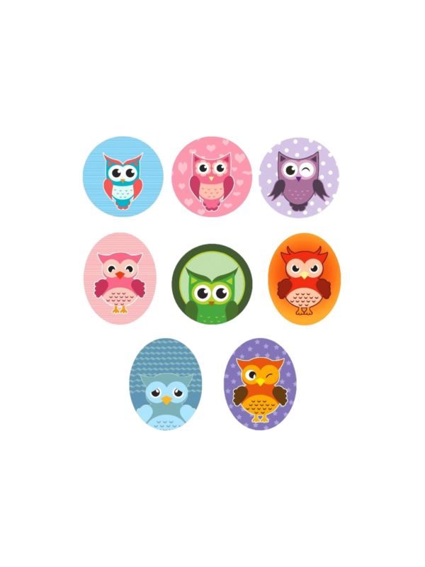 Aplikacje termoprzylepne drukowane LECCO - Owl - 06436 - 40szt./opak.