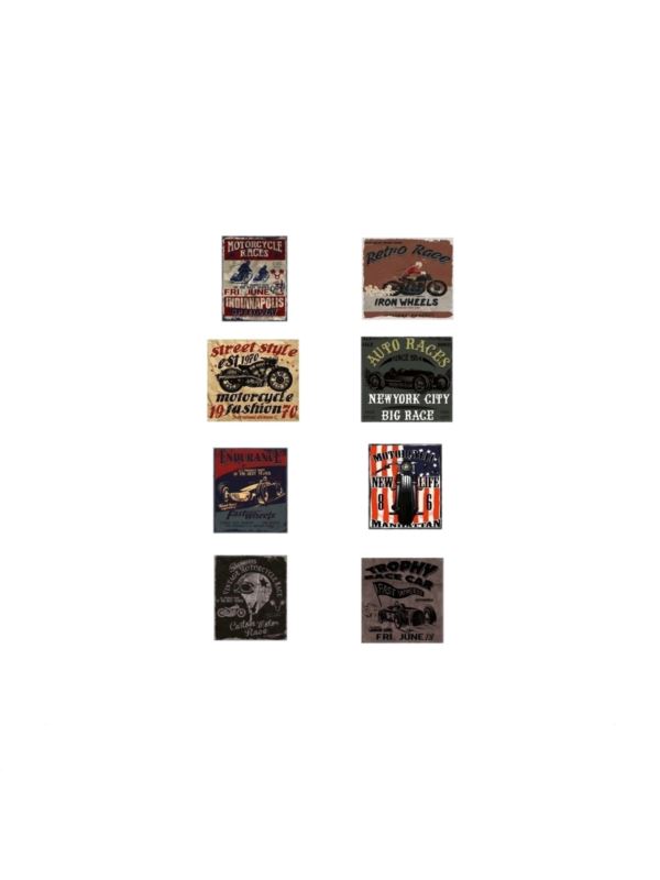 Aplikacje termoprzylepne tkane LECCO - Moto - 03307 - 32szt./opak.