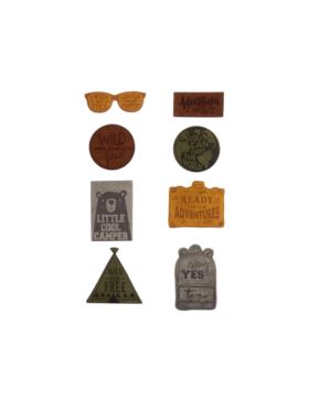 Aplikacje termoprzylepne grawerowane LECCO - Wild Adventures - 00518 - 32szt./opak.